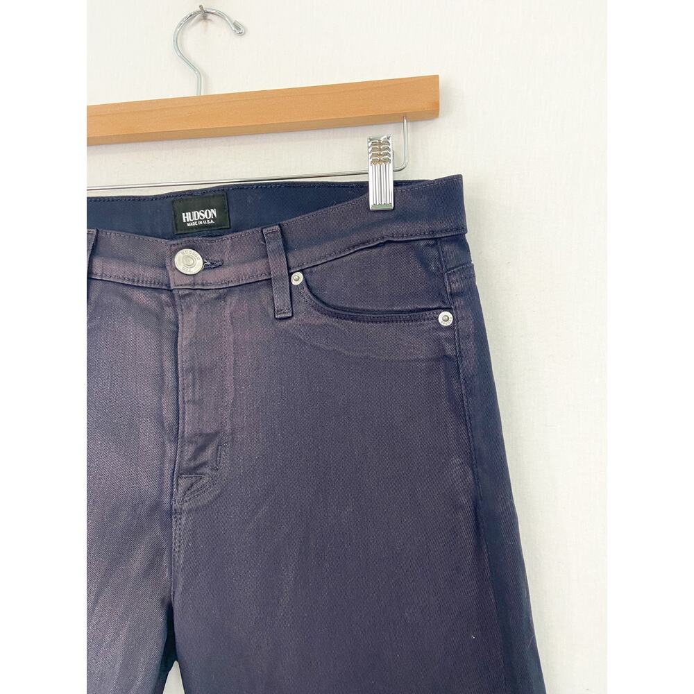 Hudson Nico Mid-Rise Super Skinny Jeans in GOLO Metallic Purple Haze size 31 - Picture 3 of 9
